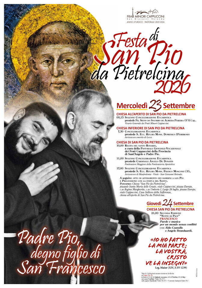 San Giovanni Rotondo si prepara alla festa di San Pio da Pietrelcina