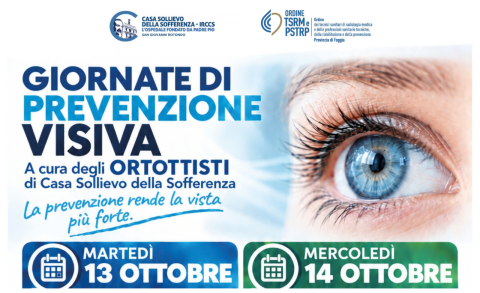 Oculistica, due giornate di prevenzione visiva: screening gratuiti per adulti e bambini
